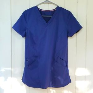 Blue scrub top